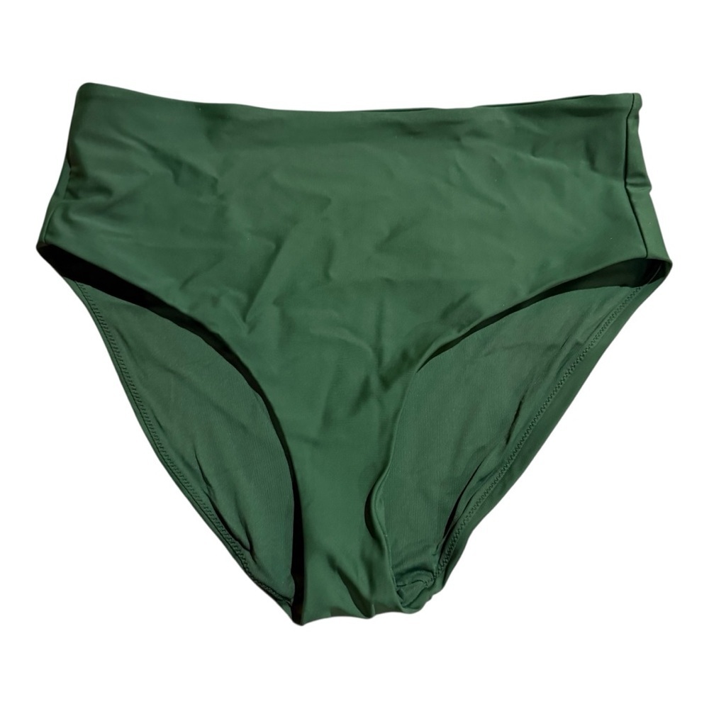 Quince Italian High-Rise Bikini Bottom Palm NEW
